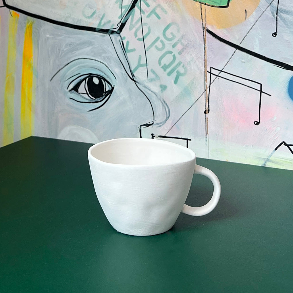 Aalborg koppen i hvid keramik