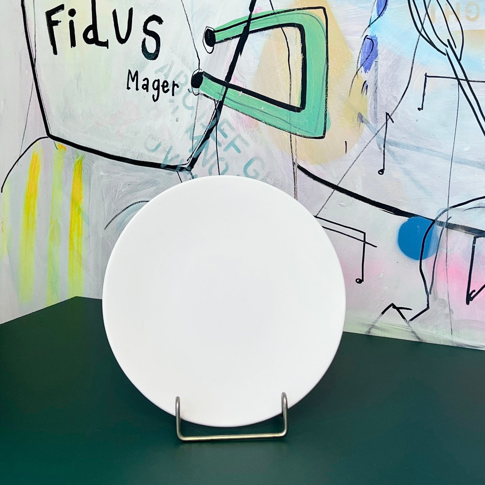 Frokost tallerken i hvid keramik