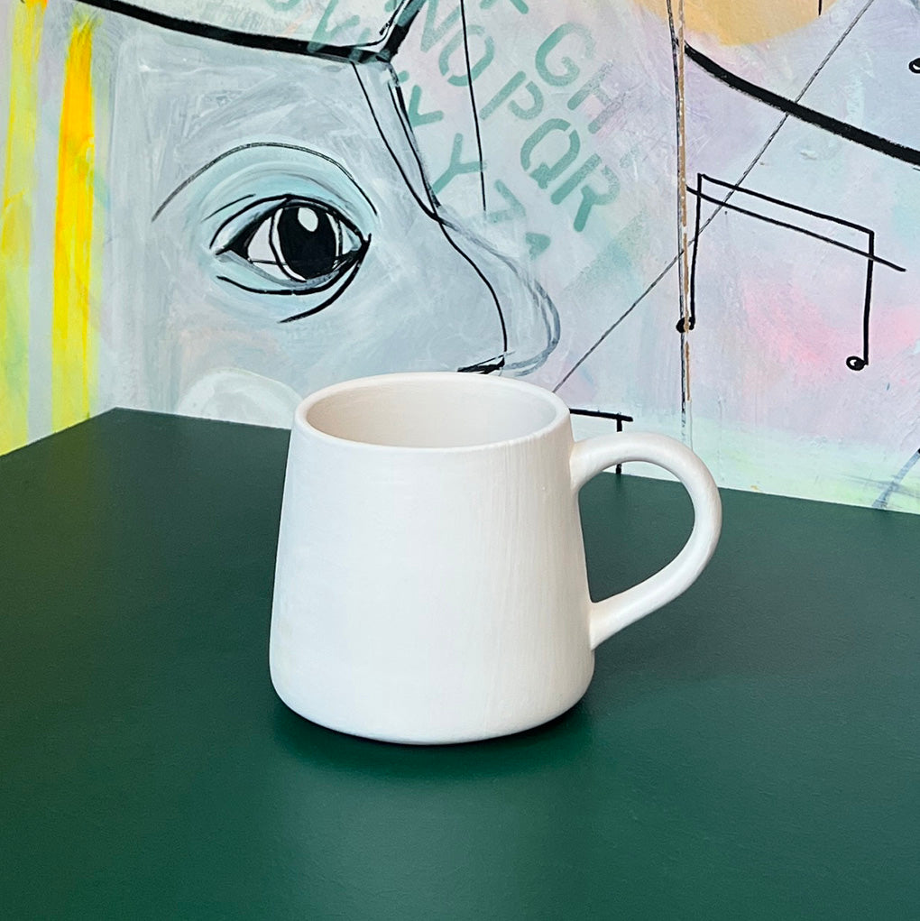 Horsens koppen i hvid keramik