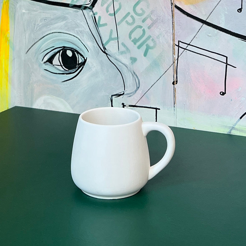 Aarhus koppen i hvid keramik