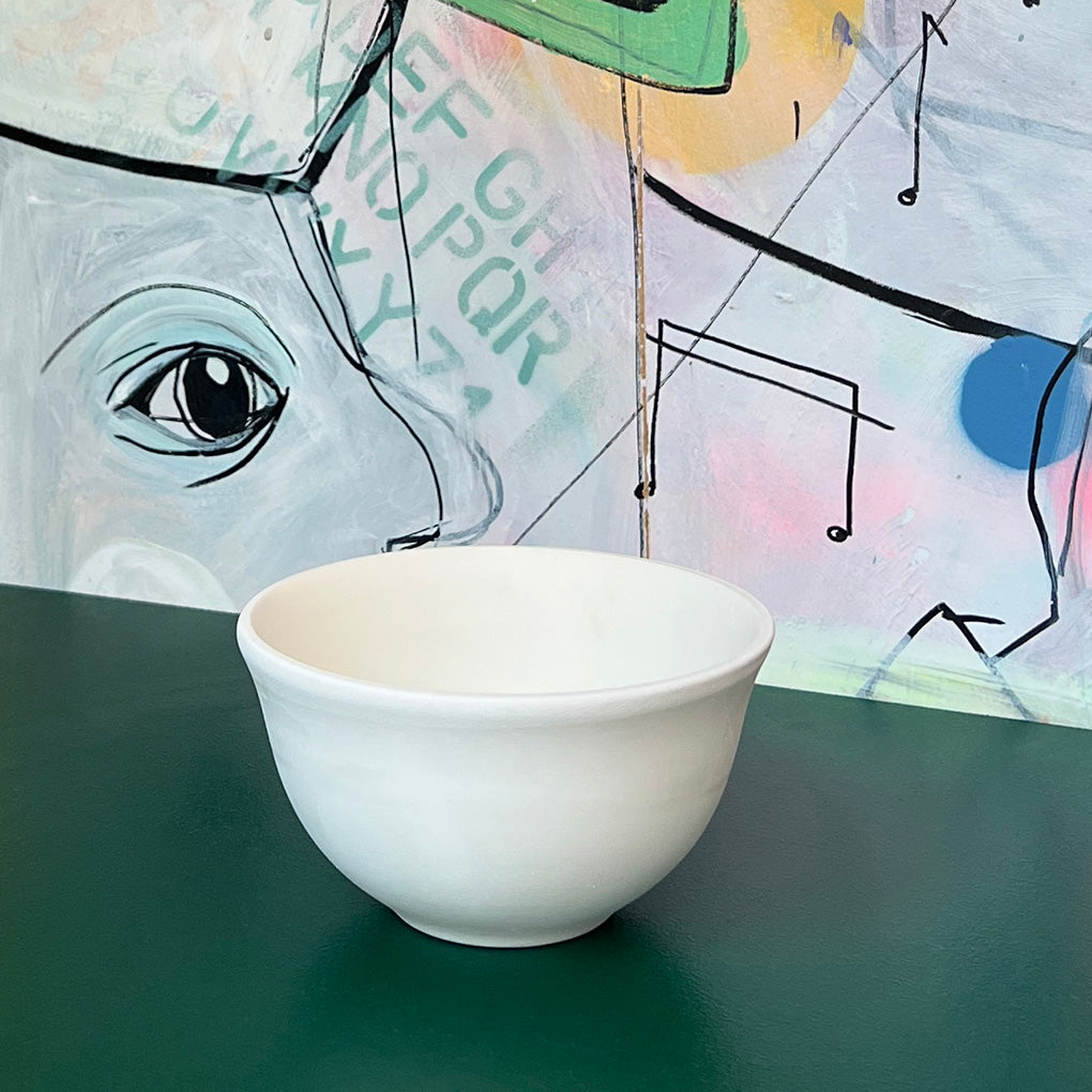 Müsli skål i hvid keramik