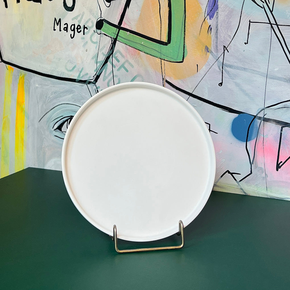 Moma frokosttallerken i hvid meramik