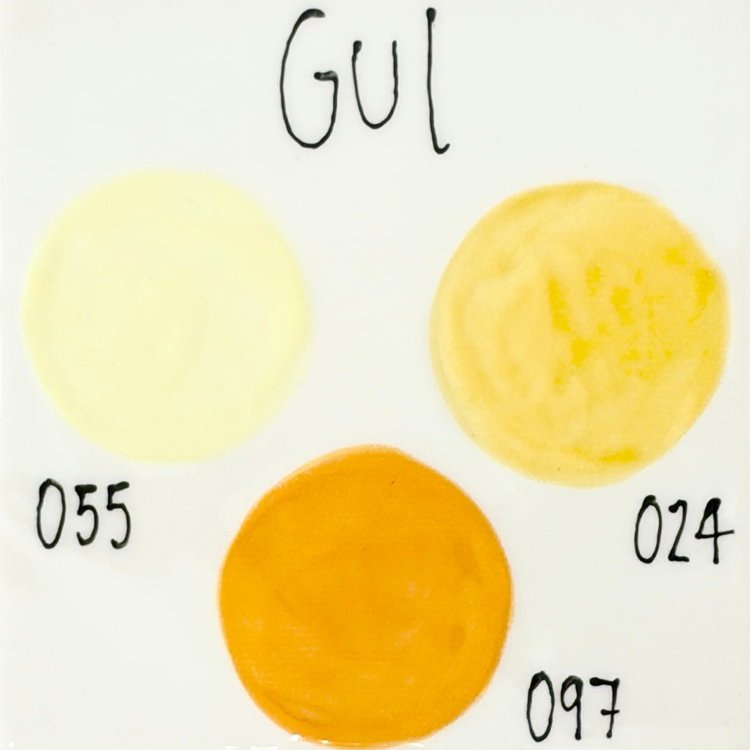 Gul nuancepalet hos Art by Me