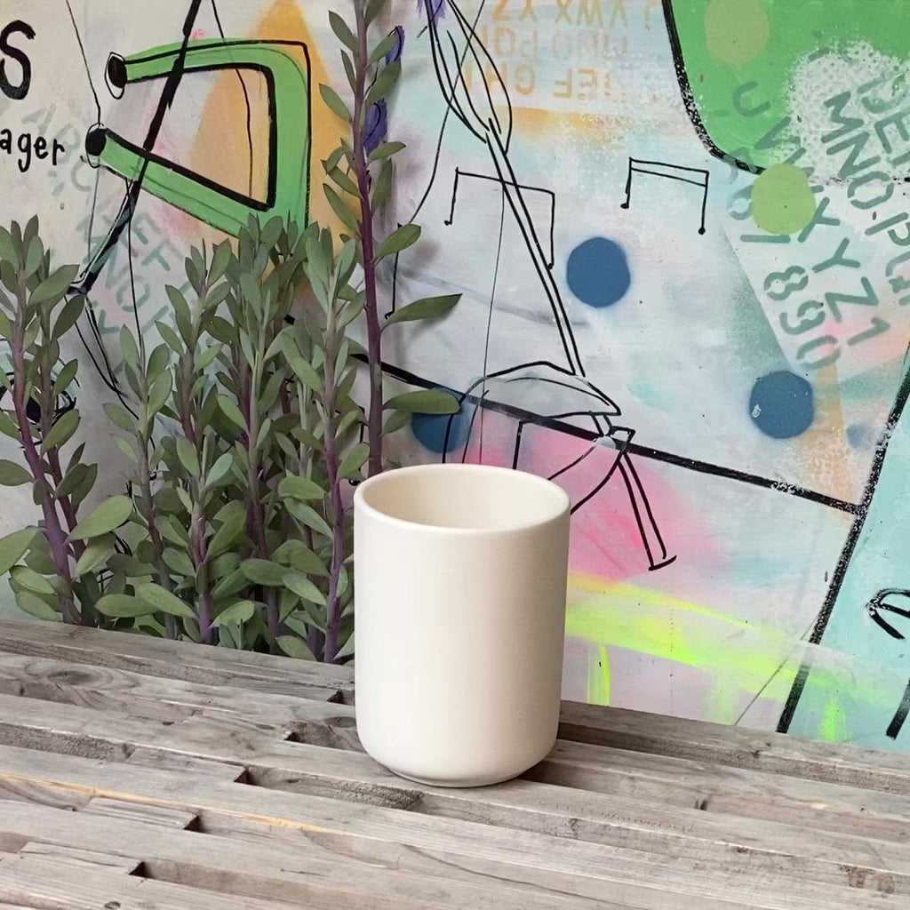 Keramik vase rund